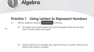 MYPALS MATH WORKBOOK 6A: Algebra Practice 1 Solutions (Using Letters to Represent Numbers)
