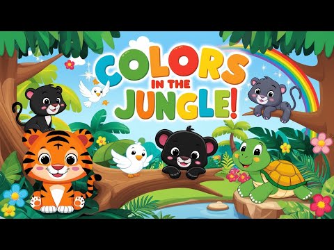 🎨 Colors of the Jungle Day | Learn Colors with Jungle Animals | Nursery Rhyme for Kids