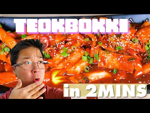 Learn to make TTEOKBOKKI (Spicy Rice Cakes) in 2 MINUTES