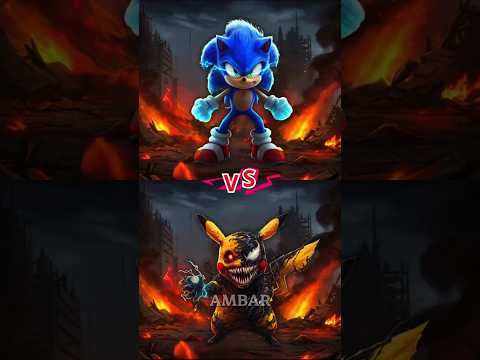 Venom Pikachu vs Sonic, Knuckles, Tails... #pokemon #sonic #battle #shorts #venom