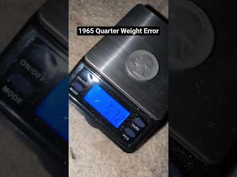 1965 Quarter Weight Error! #coincollecting #coins #minterror #rare #silverquarter #washington
