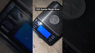 1965 Quarter Weight Error! #coincollecting #coins #minterror #rare #silverquarter #washington