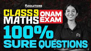 Class 9 Maths Onam Exam | 100% Sure Question | MS SOLUTIONS