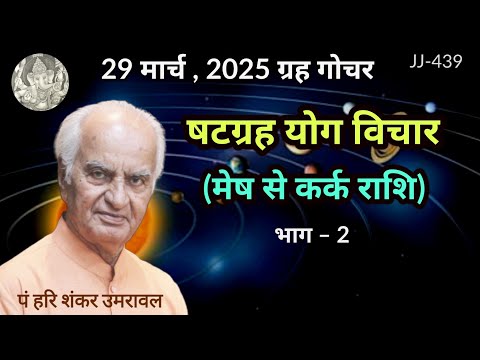 मेष से कर्क राशि वाले लोगों पर 6 ग्रहों की युति का फलित , 29 मार्च 2025 को मीन राशि में गोचर