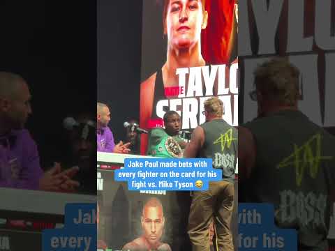 Jake Paul started taking bets on his fight vs. Mike Tyson 😅 #shorts