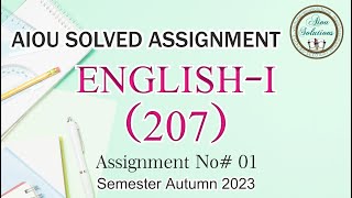 207-2 English-1 Asst No.2, Autumn 2023 ٰDownload