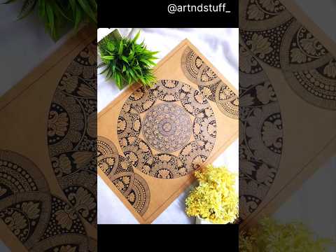 Drawing an A3 Size Mandala Art 💖 - Part 3 #youtubeshorts #mandalaart #mandaladrawing #mandala