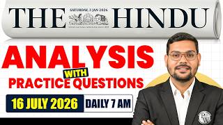 The Hindu Newspaper Analysis for CLAT 2027 | 16 July 2026 | GK & Current Affairs
