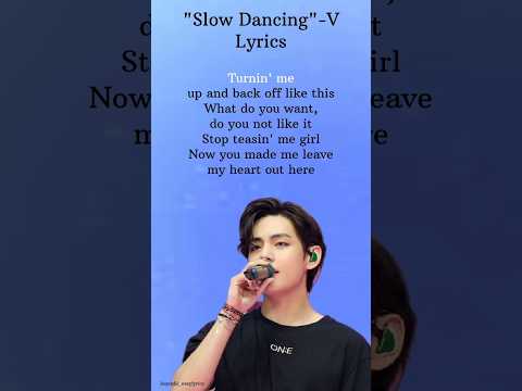 V-"Slow Dancing" Lyrics #taehyung #bts #shorts