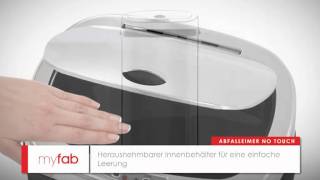 Der eckige 42L Abfalleiner No Touch von myfab