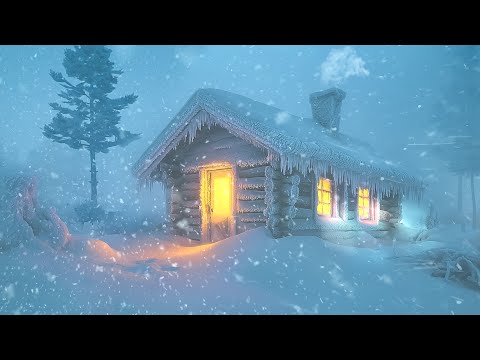 Howling Snowstorm Sounds in Forest | Tranquil Winter Blizzard Sounds to Calm Your Mind