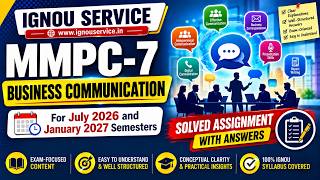 IGNOU MMPC-7 Solved Assignment English Medium 2026-27 For July 2026 and January 2027 Semesters