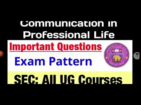 Communication in Professional Life Important Questions SEC DU SOL Communication in Professional Life