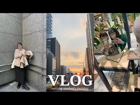 ［vlog］春休みの看護学生の過ごし方✍🏻/  レビューブック作りを楽しむ/ カフェ☕️と野球観戦