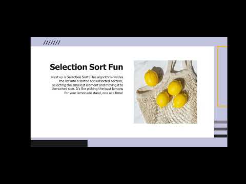 Sorting algorithms: when the internet gives you lemons, organize a course festival.