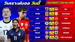 วิเคราะห์บอลวันนี้ 07 กันยายน 2568 แจกทีเด็ดบอลวันนี้ฟรี ห้ามพลาด!