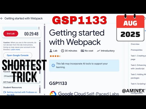 [NEW 2025] Getting started with Webpack | #GSP1133 | #qwiklabs | #arcade