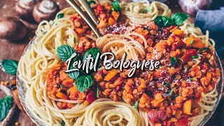 Lentil Bolognese with Spaghetti *The BEST Vegan Recipe* so easy but so delicious & healthy!