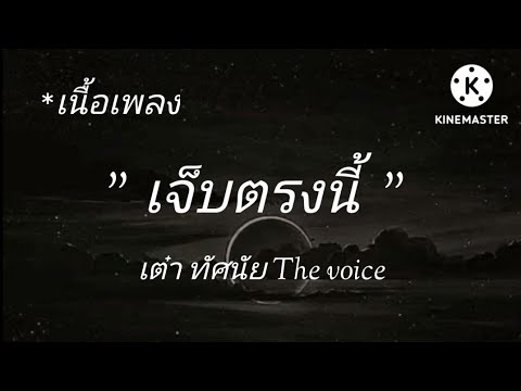 เจ็บตรงนี้🌈🎶 - เต๋า ทัศนัย The voice [เนื้อเพลง]