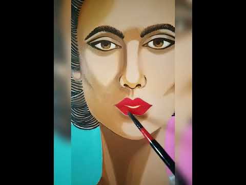 Quick Art! Acrylic & Pen on canvas #FASHIONART