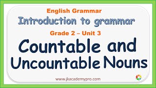 countable and uncountable nouns | grade 2 | english grammar | class 2 | std 2