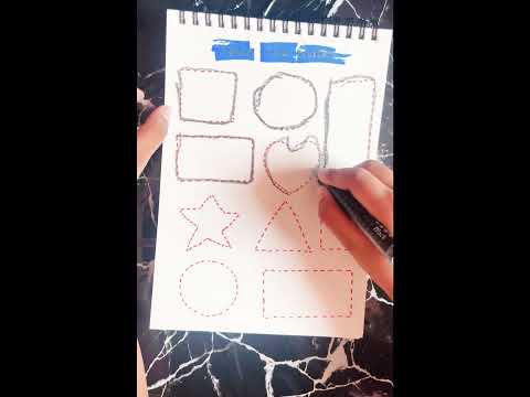 TRACE THE SHAPES #kidsindooractivities #activityforkids #prewritingskills #shapesactivity