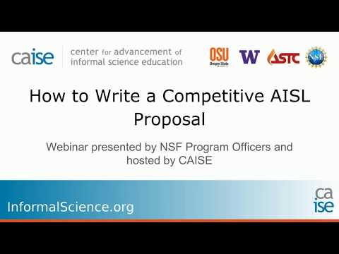 Webinar: How to Write a Competitive AISL Proposal
