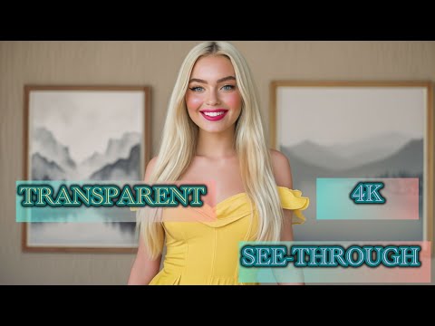 4K No bra see through | Transparent See Through 4K | Transparent try on haul | Dry vs wet fashion 4k