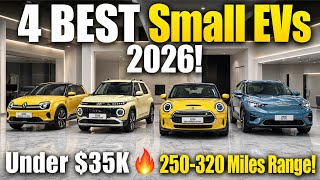 Best Small Electric Cars 2026: Top 4 Affordable EVs Under £35K! (Renault 5, Inster, MINI & Kia EV3)