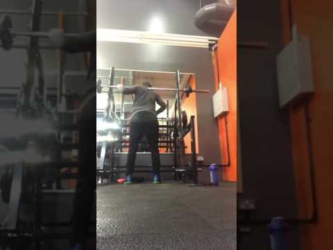 My FIRST!! Ever free bar squats!!