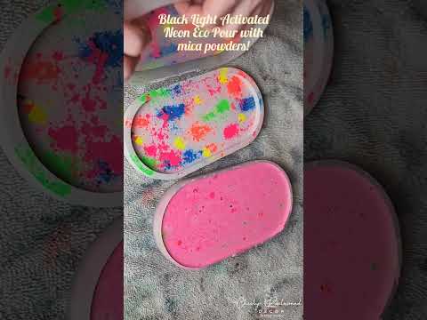Neon MAGIC Using Eco Resin and Mica Powders! #neonvibes  #neon #art #resin