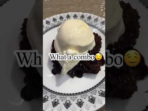 🍫🍨 Brownie with Vanilla Ice Cream! Irresistibly Yummy Dessert 😍 | #DessertLovers#shorts