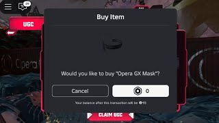 Sniping Opera GX Mask #333 (Free UGC Limited)
