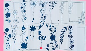 35 Elegant Black Bold 🖤✨ Flower School Project Front Page Design | Floral Border Design | Aforsheet 
