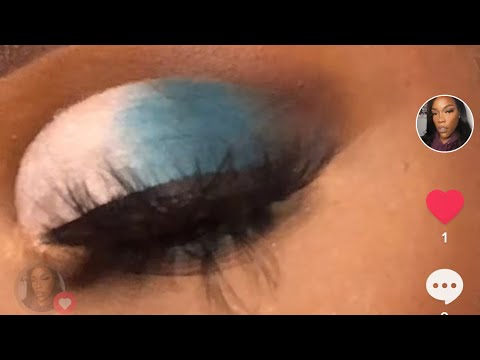 A little cut crease work. 🤍💙