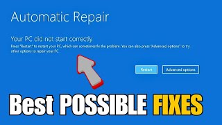Your PC did not Start Correctly on Windows 10/11 (2025 FIX) Updated