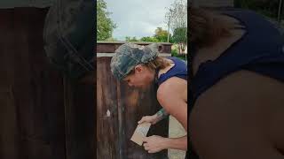 Bondo Magic 🎩 ✨️ #Robertandmollybees #art #furnitureartist #furnitureflip