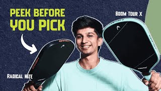 HEAD Boom vs Head Radical Nite : Which  Pickleball Paddle is Better?