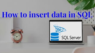 How to insert data in SQL