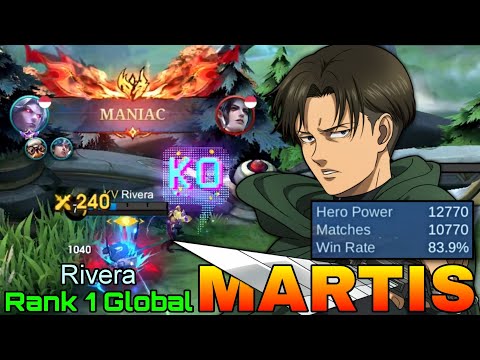 MANIAC Martis 10,000+ Matches & 10,000+ MMR - Top 1 Global Martis by Rivera - Mobile Legends