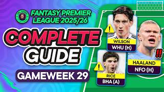 FPL GW29 COMPLETE GUIDE ⁉️ Will Haaland Play..? ⚠️ | Fantasy Premier League Tips 2025/26