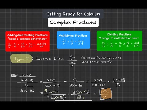 Getting Ready for Calculus Complex Fractions
