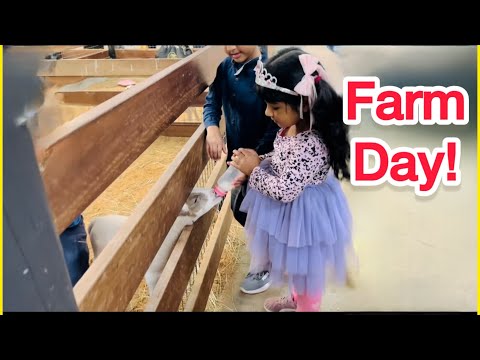 Leah’s Farm Day! 🐐🍼 Feeding, Milking & Patting Cute Animals!