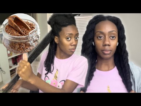 I Tried Flax seed Gel As A Pre-Poo On My Thick 4C Hair For The First Time