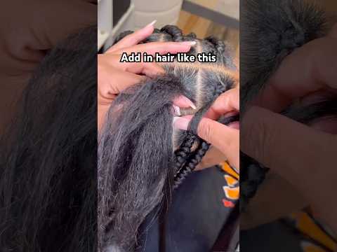 Try this easy way of adding in hair. Let me know if it works for you. #knotlessbraids #atlanta