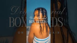 Natural box braids using only 2 products #boxbraidstutorial #protectivestyle  #protectivestyles