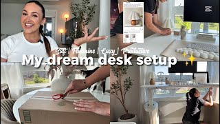 Aesthetic Home Office Setup ✨ Dreamy Soft Feminine Desk Tour (Minimal + Productive WFH)