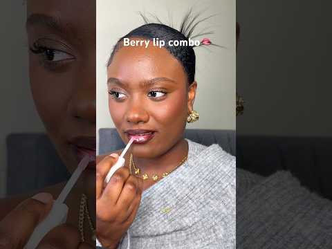HOW TO: berry lip combo on black girl #blackgirlmakeup #darkskinmakeup #makeuplook