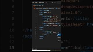 Form & Input Tags In HTML || Complete HTML Course For Beginner #14 #viral #shorts #trending #html