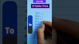 9 Table Trick - Easy Tables Trick - 9 Times Table - Maths Tips & Tricks